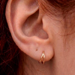 Titanörhänge med dubbelt hål • Septum Clicker-ring med gångjärnssegment • Conch-smycken • Tragus Helix-broskörhänge