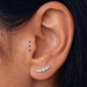 16G Tiny CZ Flatback Stud • Flat Back Earring • Tragus Stud • Helix Conch Stud • Cartilage • Gift For Her • Gift Set