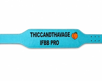 Custom Leather Weightlifting Belt – Personalized Gym Workout Support (S–3XL)