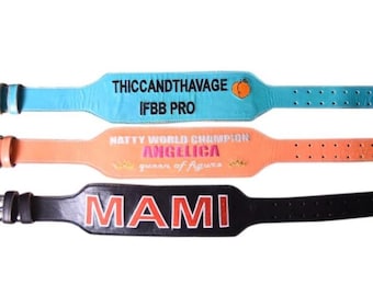 Personalisierter Ledergürtel für Gewichtheben - Personalisiertes Fitnessstudio