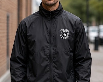 Custom Tactical Windbreaker Jacket – Personalized Name, Badge, Patch – Waterproof Duty Workwear