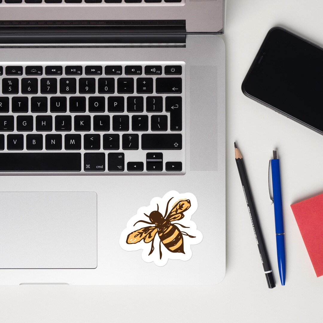 Honey Bee Sticker | Aesthetic Bee Sticker | Boho Sticker | Illustrated ...