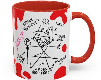 Alastor Hazbin Hotel Helluva Boss Mug Collectible | Radio Demon Bloody Coffee Cup (11oz)