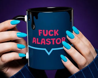 Hazbin Hotel F*ck Alastor Vox Mug  |  Hellaverse Ceramic Coffee Cup 11oz