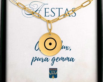 Aestas | Collana con Ciondolo Inciso da Donna, Idea Regalo Personalizzata per Lei