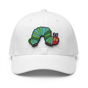 Cute Caterpillar PVC Patch, Hook and Loop Morale Patch for Backpacks, Cartoon Insect Sew On Applique, Kawaii Bug Hat Patch, 3 Inch