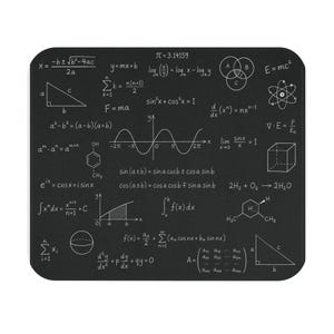 Chalkboard Math Equations Mouse Pad | STEM Science Teacher Desk Mat