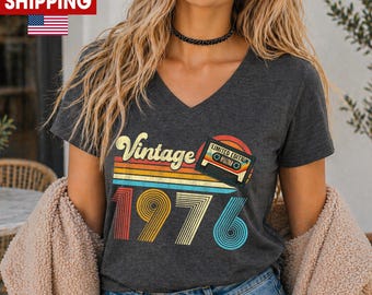 Vintage 1976 Shirt, Retro 50th Birthday Shirt, 50th Birthday Gift Idea, Born in 1976 Tee, Classic 70s Style Shirt, Limited Edition 1976