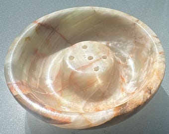 Handmade Onyx Incense Holder | Natural Stone | Meditation Decor | Spiritual Gift for Home