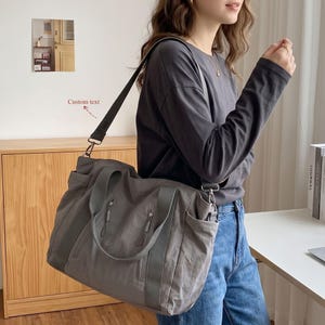 Large Capacity Commuter Tote Bag, Customizable Crossbody Work Bag, Lightweight Shoulder Bag, Travel School Laptop Bag