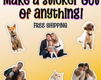 Custom Photo Stickers: Waterproof Die Cut Vinyl Sticker, Bulk Orders, Personalized Decals for Family