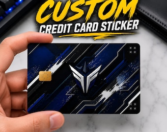 Custom Credit Card Skin, Personalized Vinyl Card Cover, Gift for Him, Father's Day Gift
