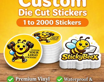 Custom Vinyl Stickers: Die Cut Sticker, Water-Resistant Personalized Waterproof Decals