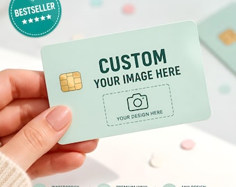 Custom Credit Card Skin, Personalized Vinyl Skin, Waterproof Card Cover, Business Resale