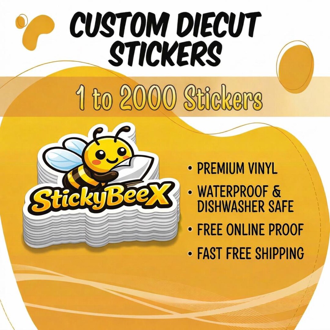 Custom Logo Vinyl Stickers: Die Cut, Waterproof Business Stickers, Bulk ...