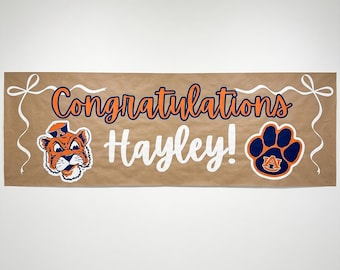 Auburn, Abschlussbanner, benutzerdefinierte Papierbanner, personalisiertes Schild