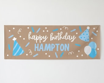 Benutzerdefinierte Papier Geburtstag Banner, personalisierte Party Decor