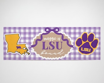 LSU, Graduierung Banner, benutzerdefinierte Papier Banner, personalisierte Party Dekor, Louisiana State Universität
