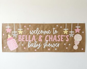 Gender Reveal, Babyparty, benutzerdefinierte Papierbanner