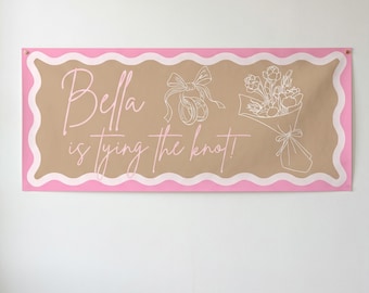 Knoten binden, Bachelorette Banner, Party Banner aus benutzerdefiniertem Papier