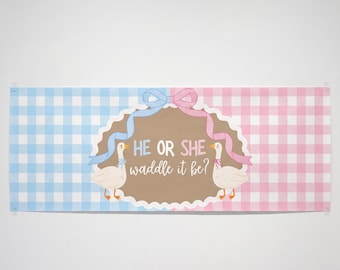 Gender Reveal, Babyparty, benutzerdefinierte Papierbanner, personalisierte Partydekoration