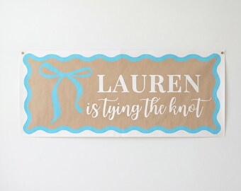 Brautparty, Schleife Bachelorette Banner, benutzerdefinierte Papierparty Banner