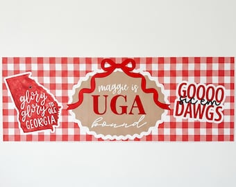 UGA Abschlussbanner, benutzerdefinierte Papierbanner, personalisiertes Dekor, Universität von Georgia