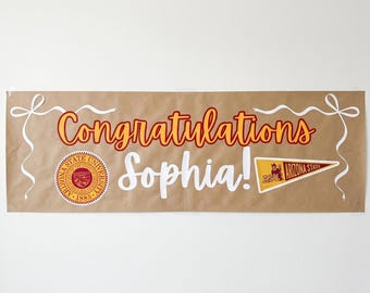 Graduierung Banner, Arizona State Universität, ASU, personalisierte Party Dekoration, Sonnenteufel