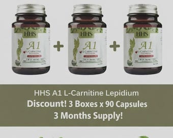 Mezcla de L-carnitina y Lepidium HHS A1 / Suministro para 3 meses / 90 cápsulas