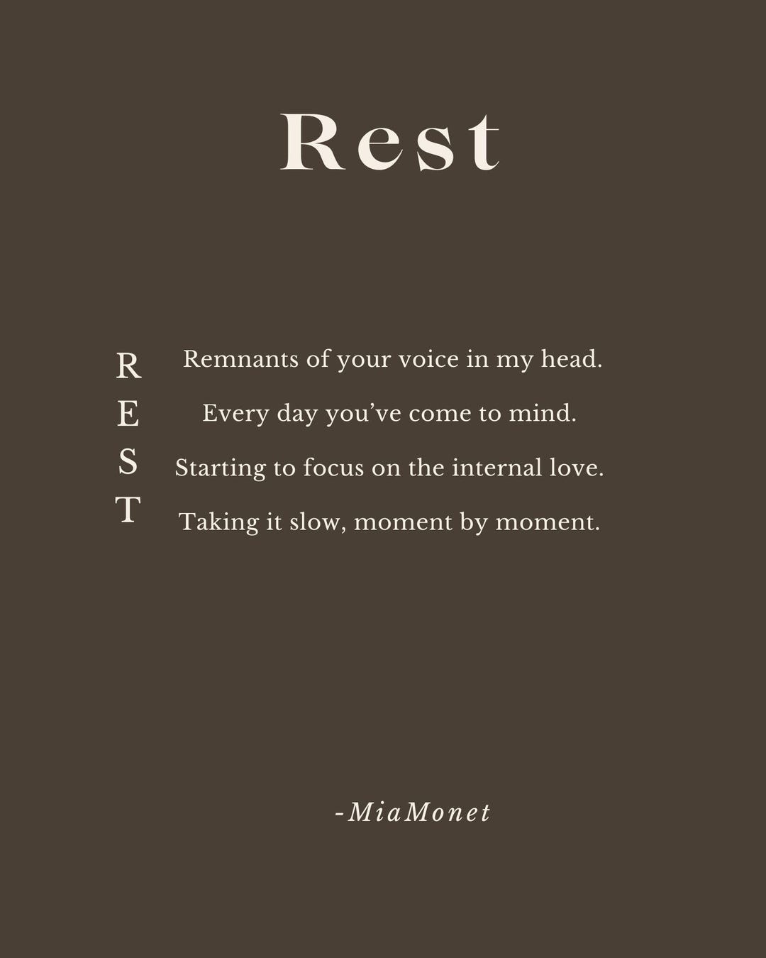 Rest - Healing Poem Wall Art | Printable Reminder for Self Care - Etsy