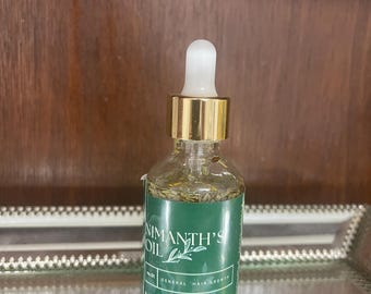 Olio per la crescita dei capelli con rosmarino, semi neri, ricino e rucola, trattamento per la cura del cuoio capelluto e l'ispessimento dei bordi.