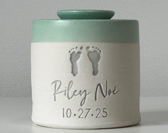 custom stillborn cremation urn. Small, Infant size. vitrifiedstudio