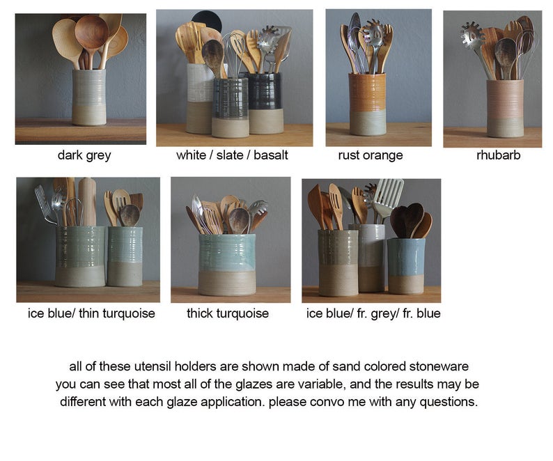One utensil holder or vase in your choice of clay and glaze Etsy