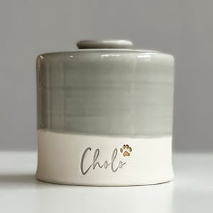Custom pet urn. a modern urn for ashes or pet urn. Cat urn or dog urn. Handmade pottery urn