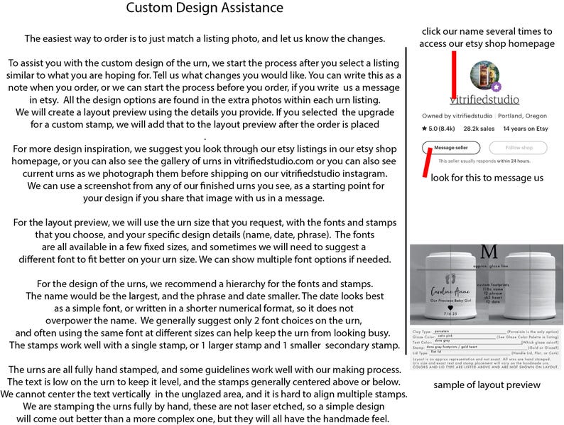 A design preview can be requested for the custom urns made by vitrifiedstudio, this sheet describes how to request it.