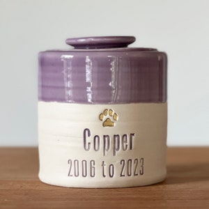 custom pet urn. modern simple urn for ashes. Personalized name and date urn. Made By vitrifiedstudio
