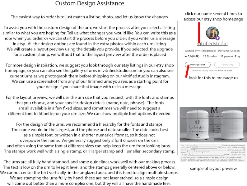 A design preview can be requested for the custom urns made by vitrifiedstudio, this sheet describes how to request it.