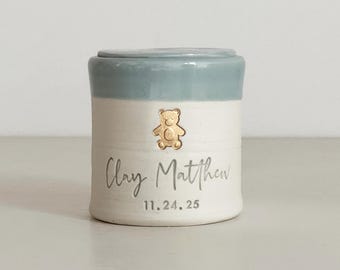 Custom infant or child urn. teddy bear shown.