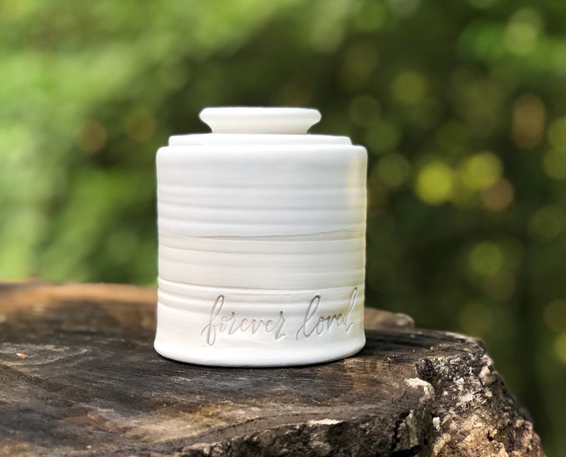 Cat urn. modern simple urn for ashes. white customized urn Etsy