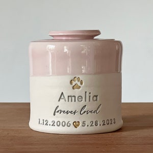 Custom pet urn. personalized urn for ashes. dog urn or cat urn. Made by vitrifiedstudio