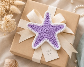 Motif étoile de mer au crochet | Applique côtière facile (téléchargement numérique)