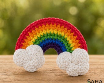 Motif d'appliques arc-en-ciel au crochet PDF