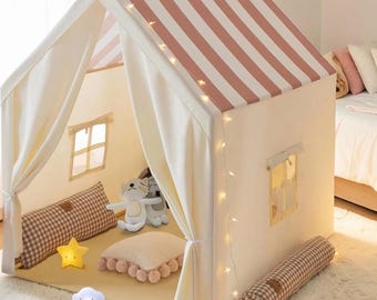Kids Play Tent Indoor Outdoor, Foldable Toddler Playhouse Tent, Kids Teepee Tent, Girls Boys Play Tent, Kids Gift, Playroom Decor