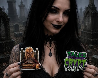 Tales From the Crypt Sticker | Horror Movie Sticker | Gothic Halloween Decal | Spooky Laptop Sticker | Horror Fan Gift