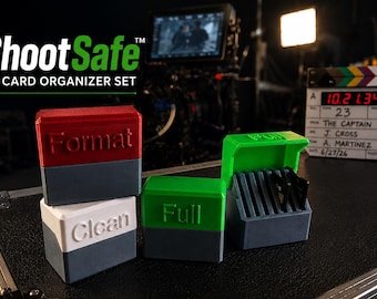 ShootSafe™ SD Card Organizer Set | Memory Card Storage Case for Photographers, Videographers, Filmmakers & Drone Pilots