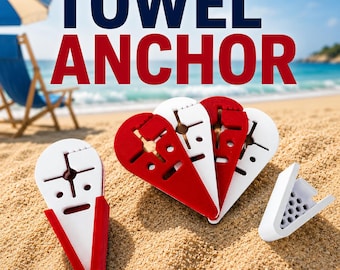 Beach Towel Anchors Set of 4 | Windproof Sand Towel Holders | Beach Towel Clips | Beach Essentials