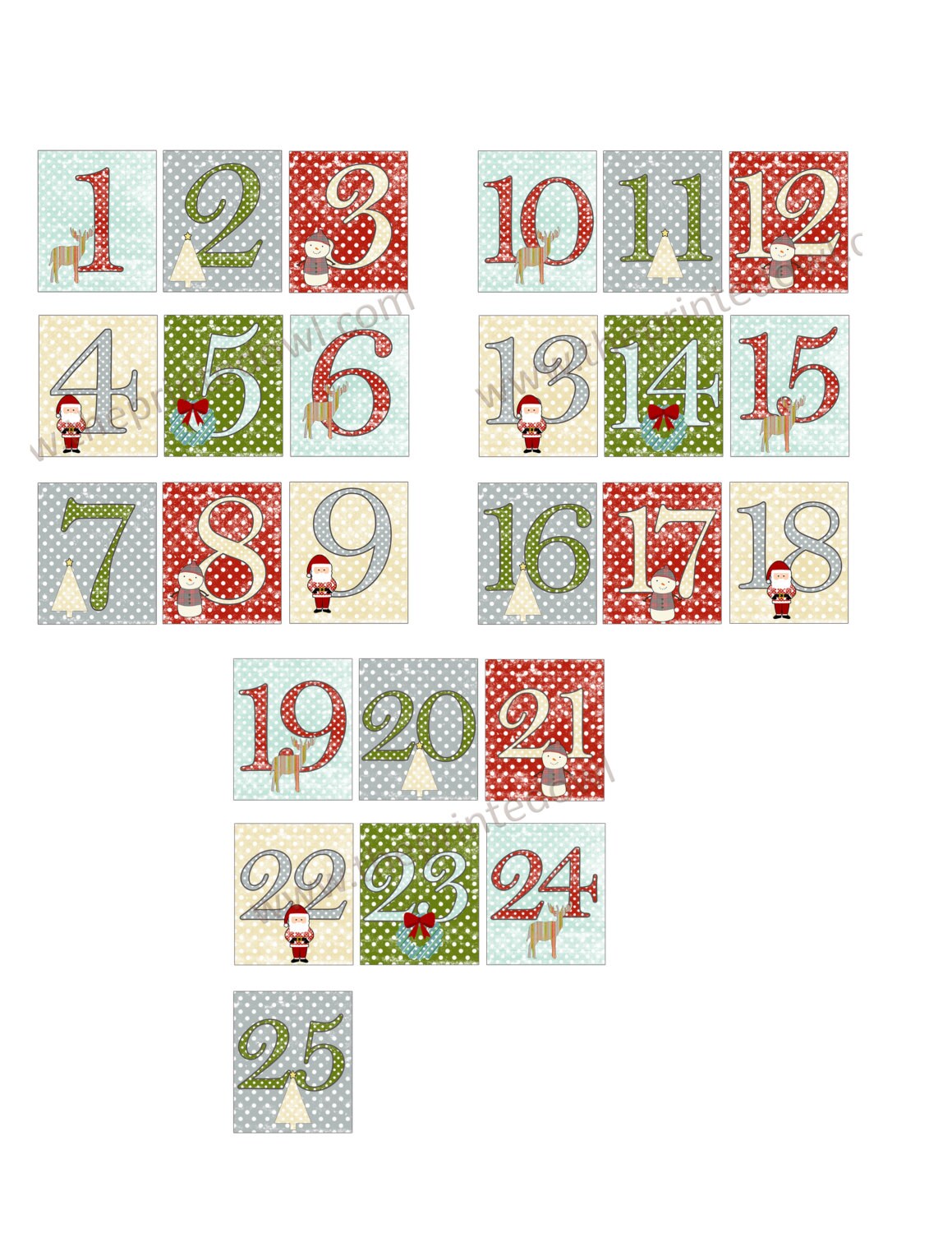 Christmas advent calendar stickers advent stickers advent Etsy