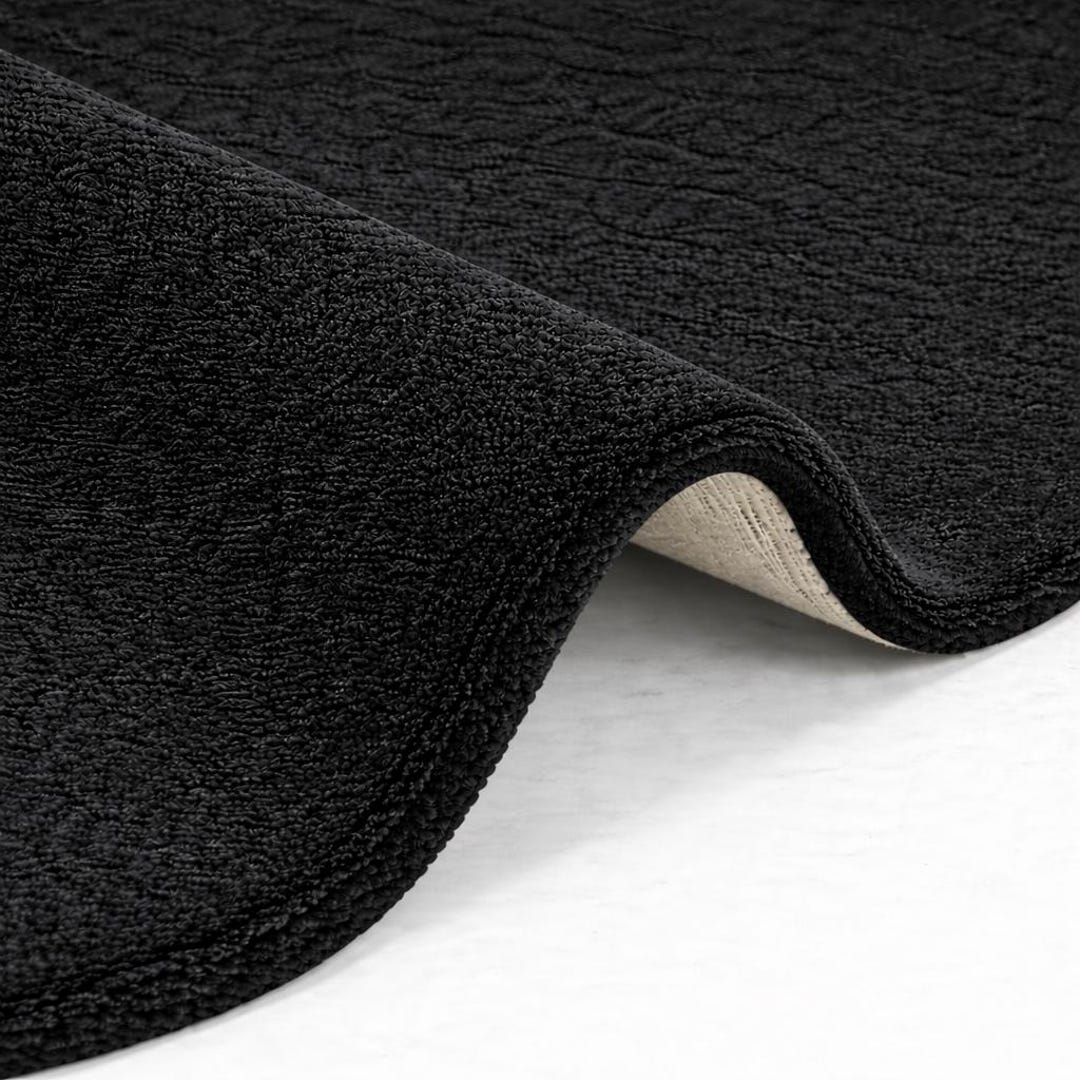 Hand Tufted Black Wool Rug – Plush Modern Minimalist Carpet - Etsy