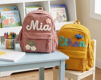 Custom Kids Backpack with Name,Personalized School Bag for Boys Girls,Kindergarten Bookbag, Back to Daycare Gift,Back to School Gift