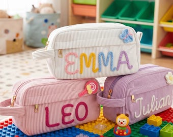 Custom Pencil Bag for Kids,School Supplies Organizer,First Day of Kindergarten Gift,Back to School Gift,Boy Girl School Pouch,Pen Pouch